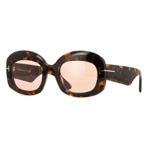 New TOM FORD Carmen-02 Havana Cat Eye FT1219/S 52Y Sunglasses Women - Picture 1 of 4